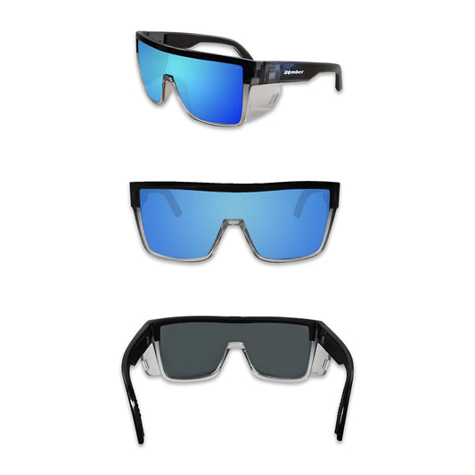 Non polarized ice blue Quality safety glasses z87+