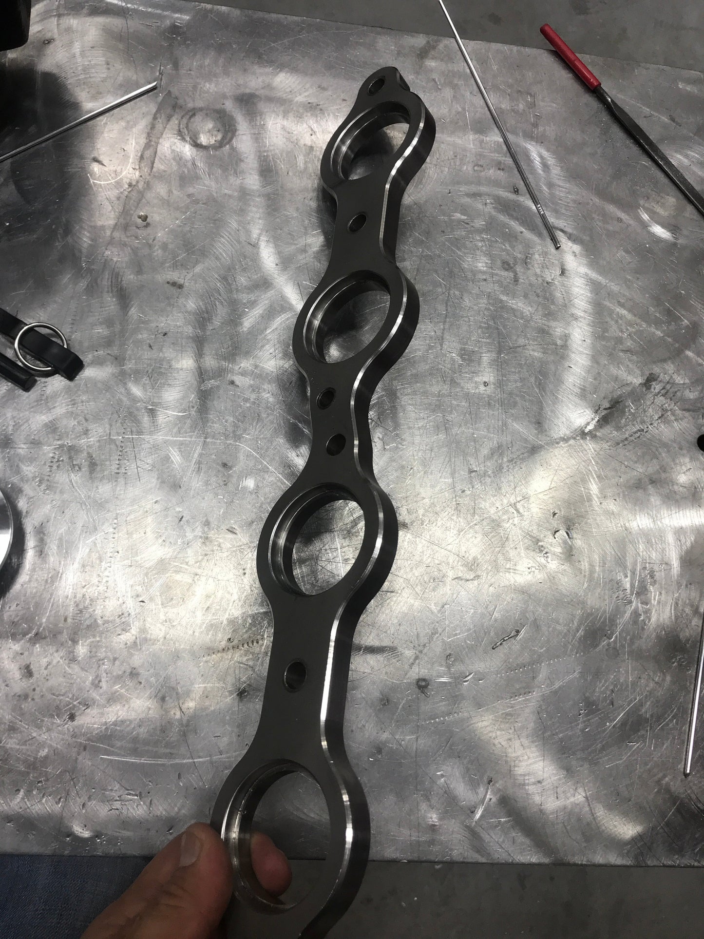 CNC 304L stainless steel billet LS 1/2”header flange