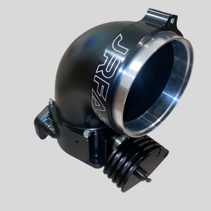 Aluminum CNC THROTTLE BODY ￼Billet 90 Elbow (Black)