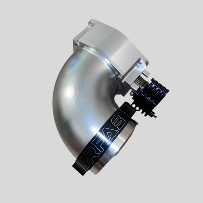 102mm Aluminum CNCBillet throttle body, 90 Elbow (Silver)
