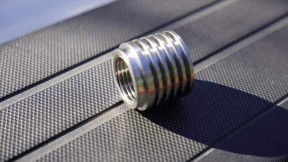 Stainless steel ￼M18x1.5 O2 Sensor Bung with Built in Heat Sink