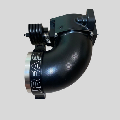 Aluminum CNC THROTTLE BODY ￼Billet 90 Elbow (Black)