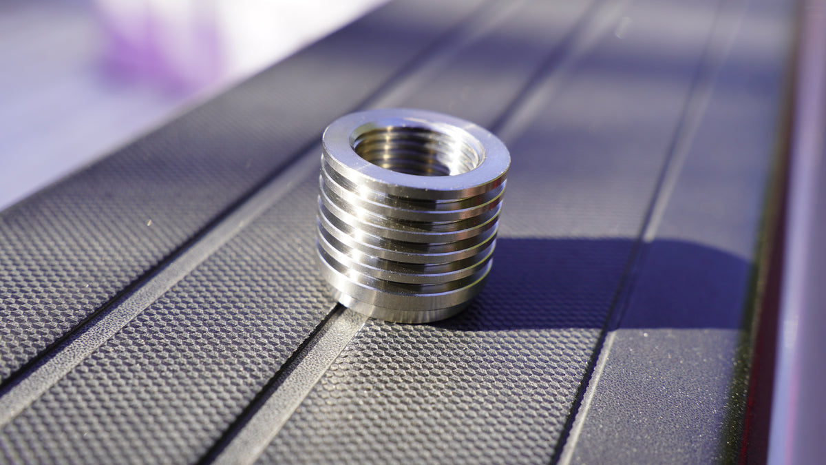 Stainless steel ￼M18x1.5 O2 Sensor Bung with Built in Heat Sink