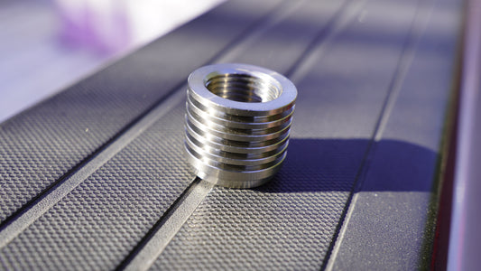 Stainless steel ￼M18x1.5 O2 Sensor Bung with Built in Heat Sink
