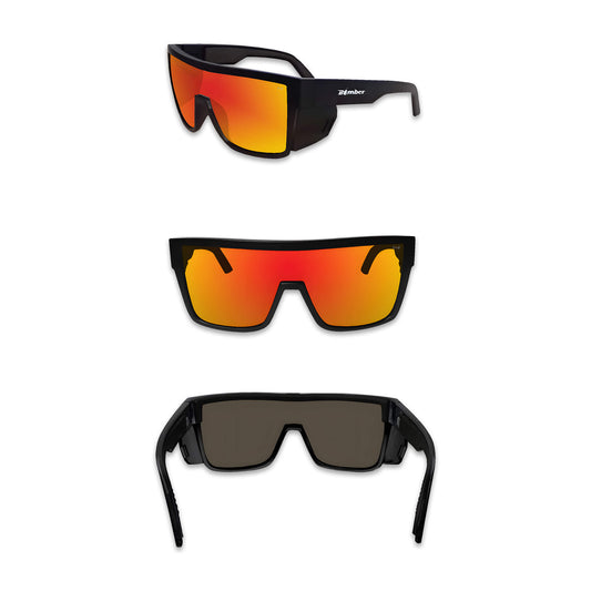 Non polarized Fire red quality safety glasses